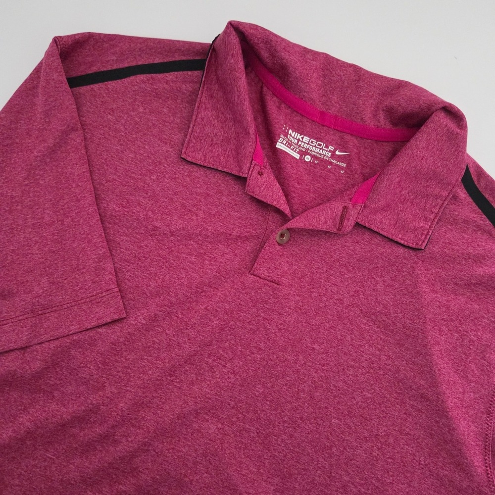 Nike‎ Golf Tour Performance Dri-FIT Men's Polo Shirt Heathered Magenta Size M